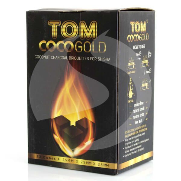 Tom Cococha GOLD 1 kg | Premium Kokosnuss Kohle 1kg