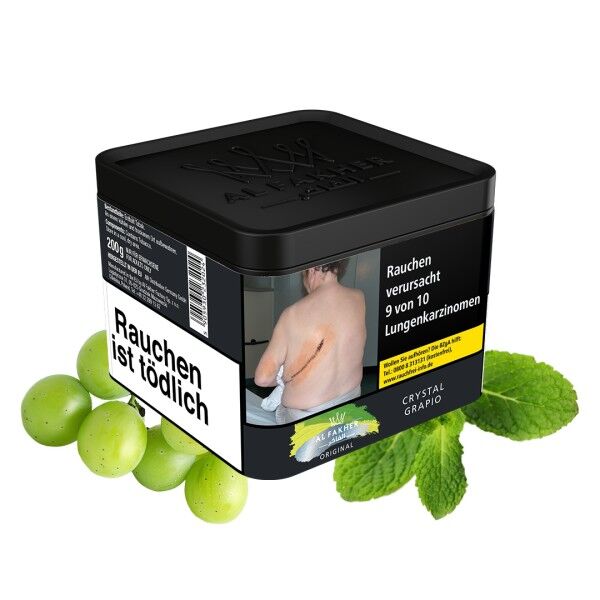 Al Fakher Hookah Tobacco 200g - Crystal Grapio - Image 2