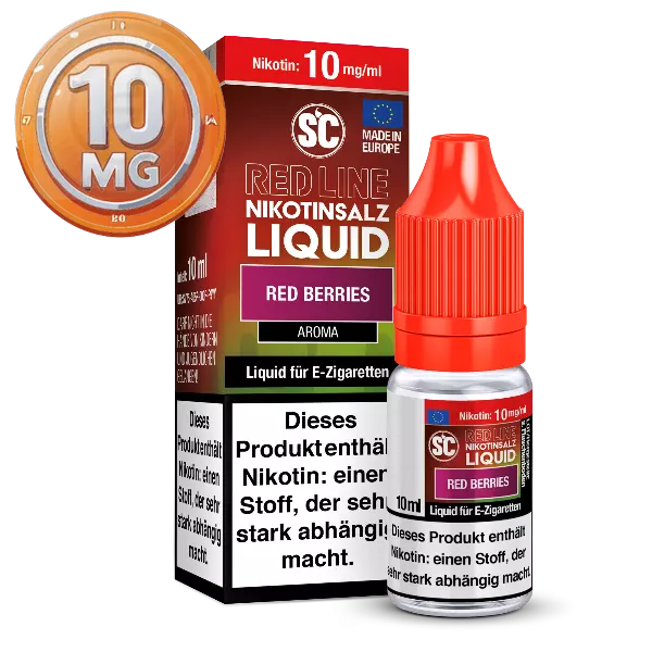 SC Red Line Nikotinsalz Liquid 10ml - 10mg | sc-red-line-nikotinsalz-liquid-10mgml-red-berries