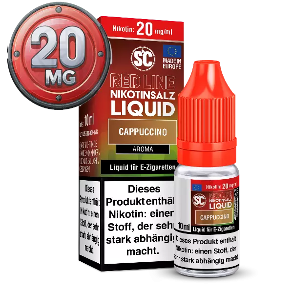 SC Red Line Liquid 10ml - 20mg Nikotinsalz | sc-red-line-nikotinsalz-liquid-20mg cappuccino